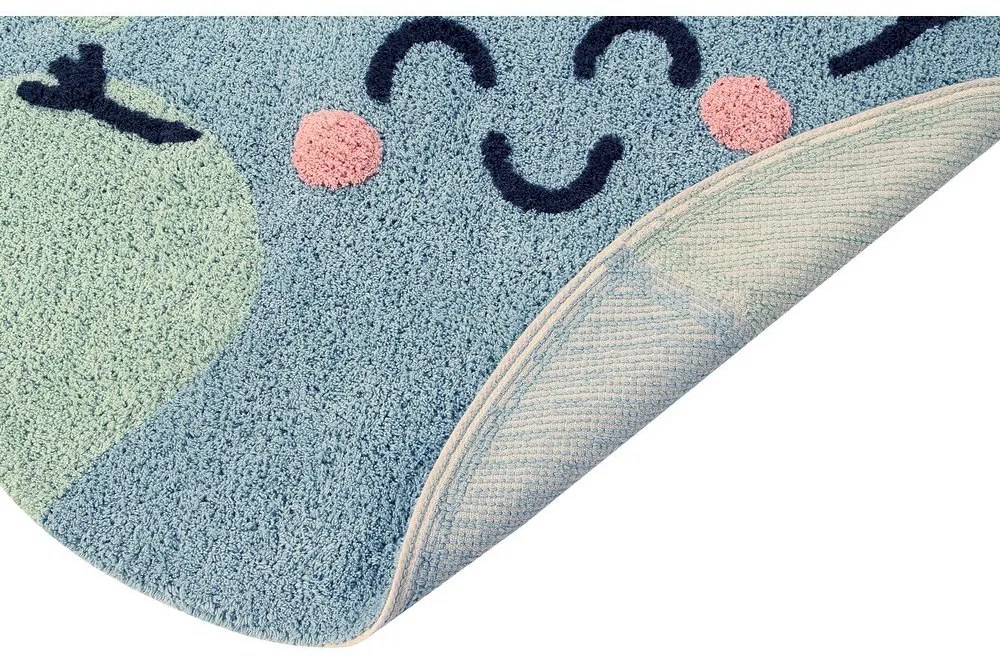 Kék mosható kézi szövésű pamut gyerek szőnyeg ø100 cm Big Big World – Lorena Canals