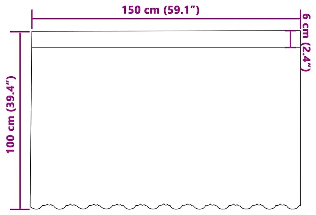 Függönyök függönyökkel Fehér 500x100cm Poliészter