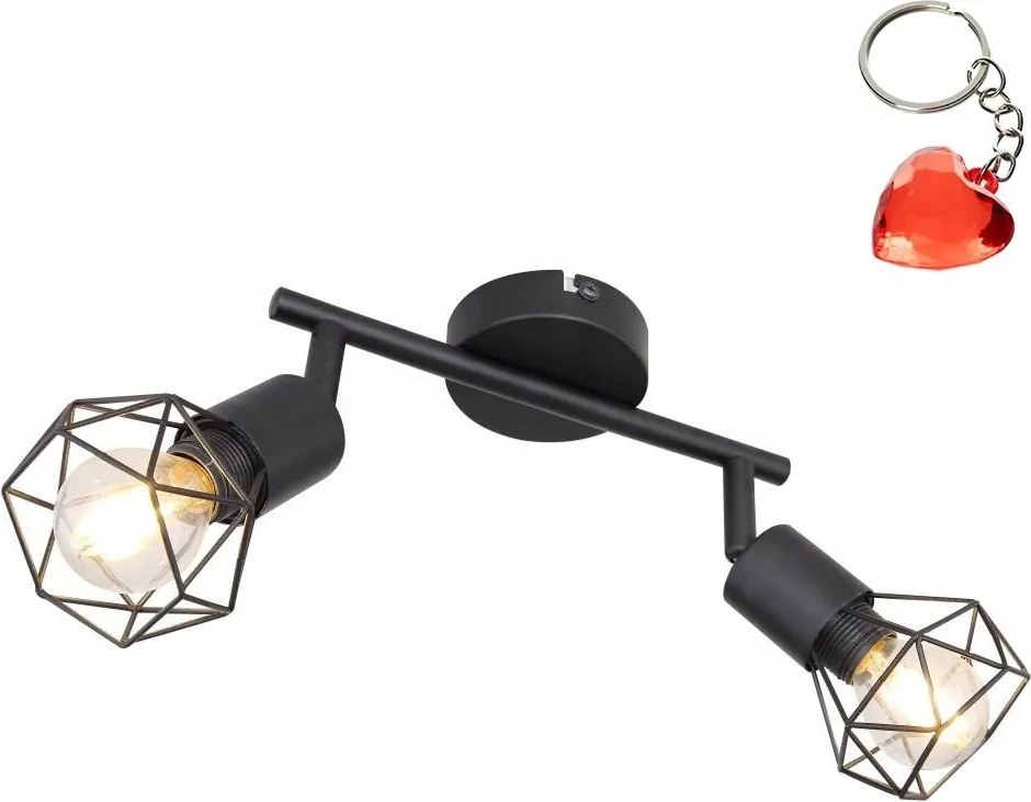 Spot nappali spot lámpa 2xE14 40W fekete Xara I 54802S-2 Globo