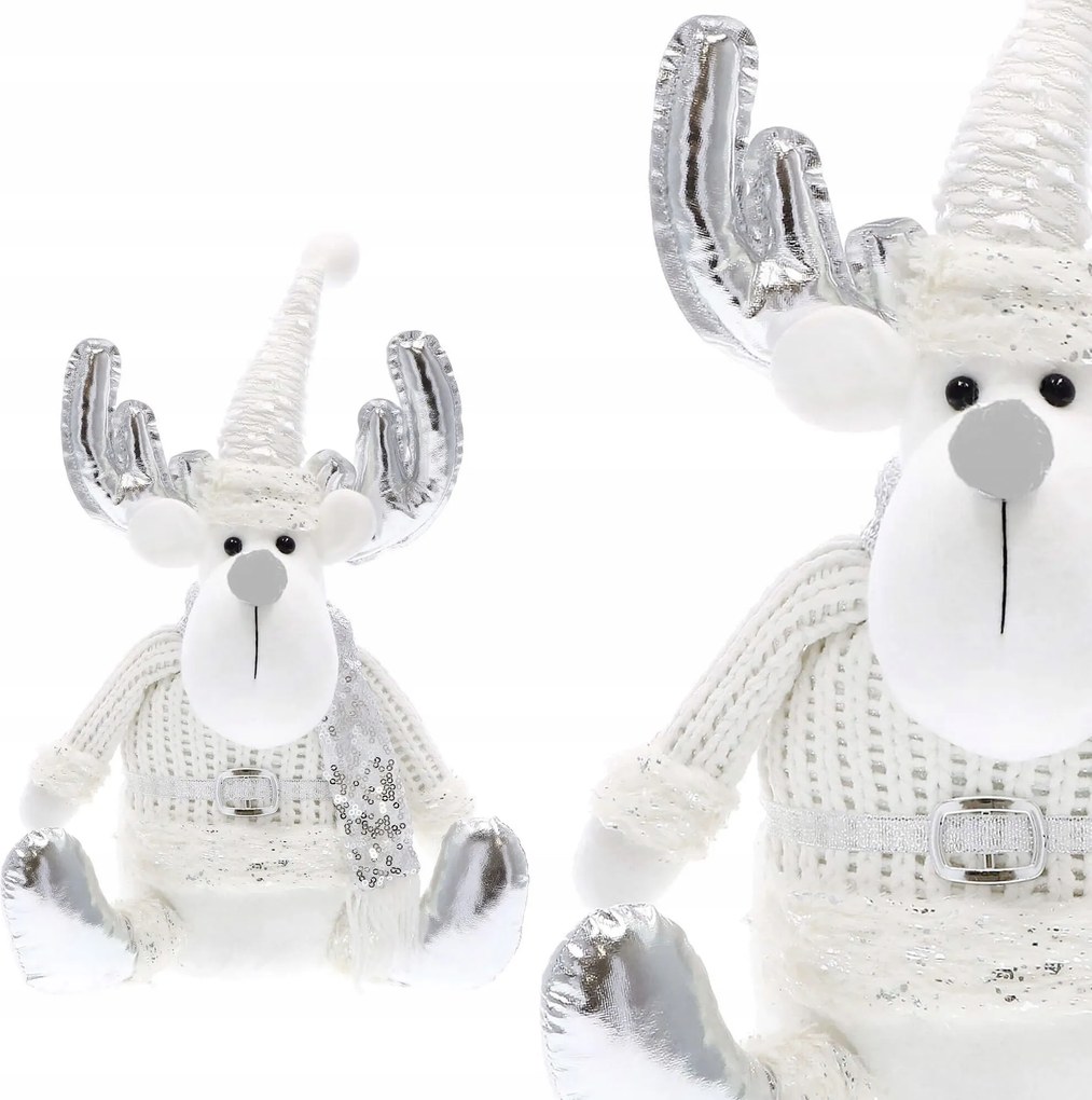 Karácsonyi Rénszarvas Ül A Karácsonyfa Alatt 37 CM Karácsonyi Dekoráció