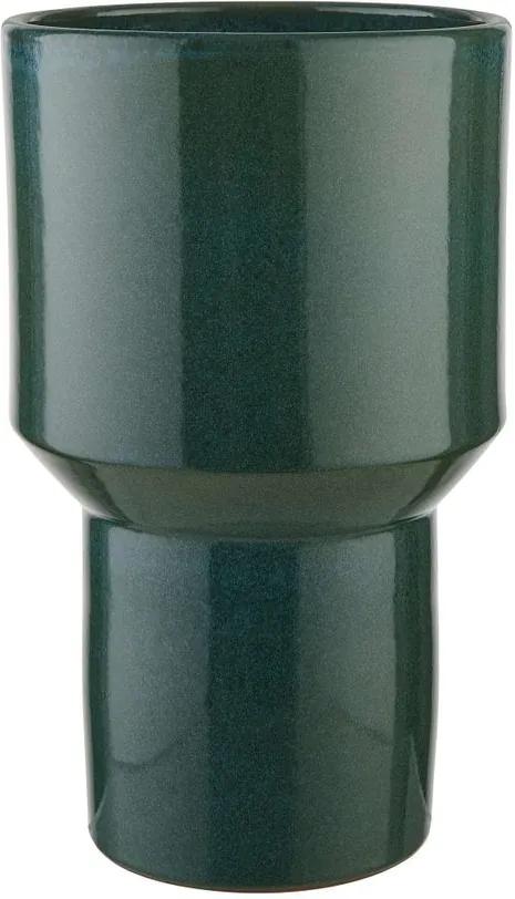 BOTANICAL kerámia váza, sötétzöld 26,5