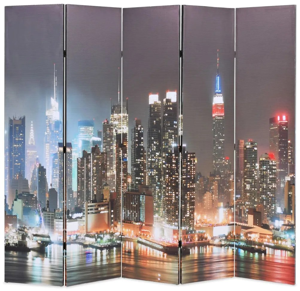 vidaXL éjszakai New York mintás paraván 200 x 170 cm