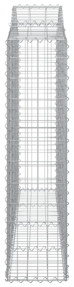5 db íves horganyzott vas gabion kosár 200x30x120/140 cm
