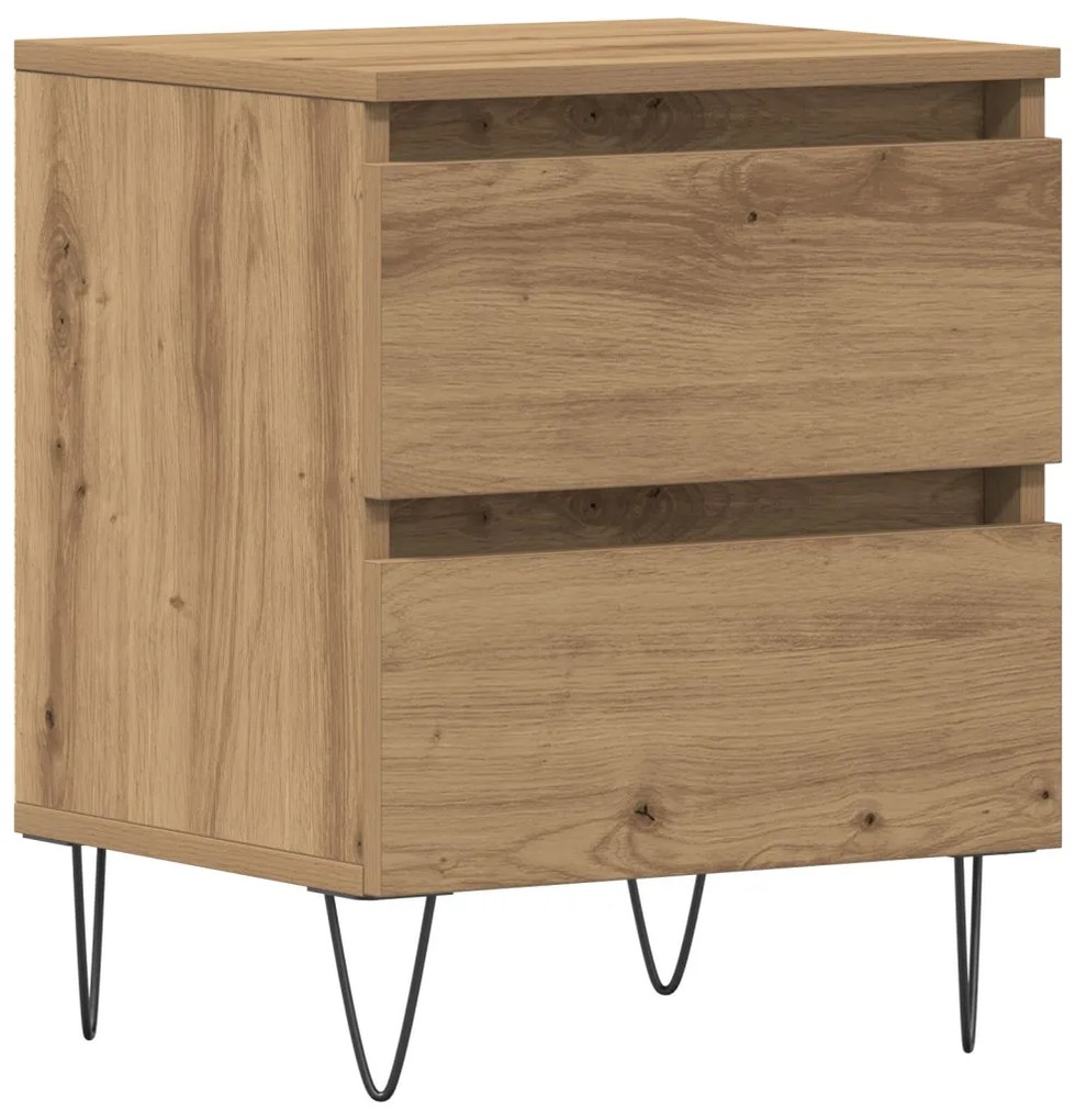 vidaXL Éjjeliszekrény fiókkal kézműves tölgy 40 x 35 x 50 cm Faanyag