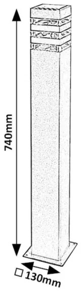 Rabalux 7380 - Kültéri lámpa ANKARA 1xE27/12W/230V IP44