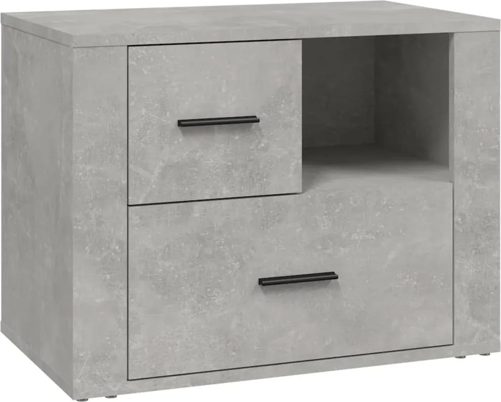 vidaXL betonszürke szerelt fa éjjeliszekrény 60 x 36 x 45 cm