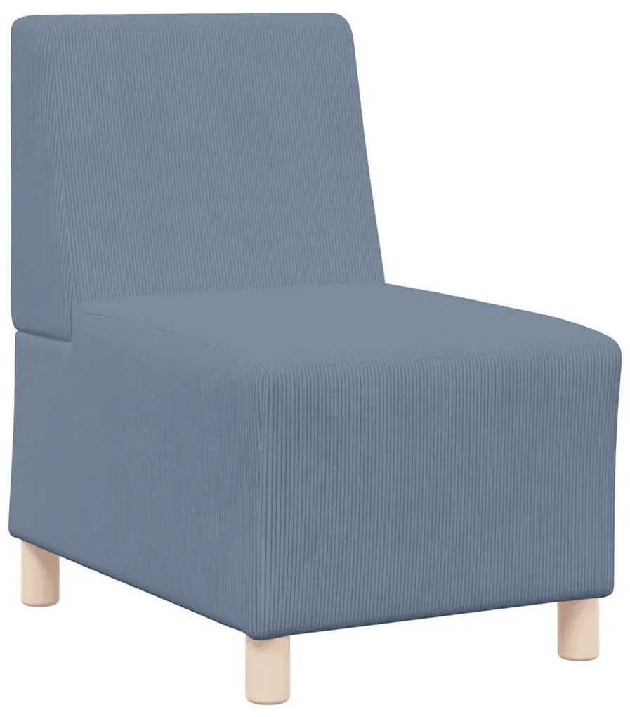 kék kordbársony szövet kanapészék 55 cm