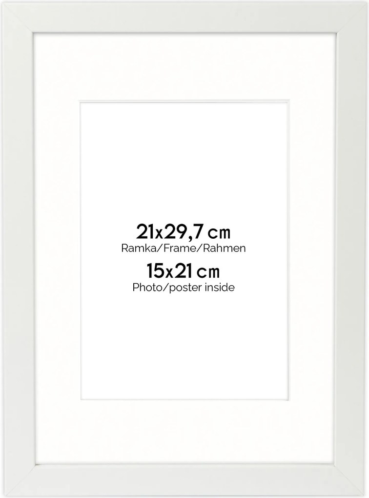 Hen Pass fehér képkeret 1 21X29,7 cm passe partout (15x21 cm)
