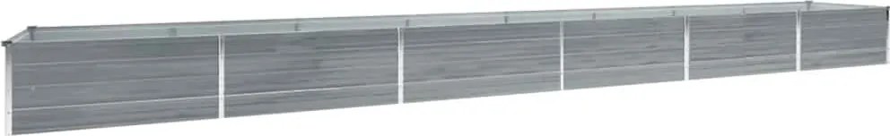 vidaXL szürke horganyzott acél kerti magaságyás 600 x 80 x 45 cm