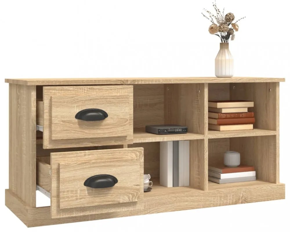 sonoma tölgy színű szerelt fa fali TV-szekrény 102x35,5x47,5 cm