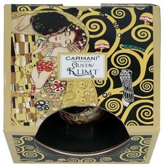 Porcelán csésze aljjal - 230 ml - díszdobozban Klimt A Csók