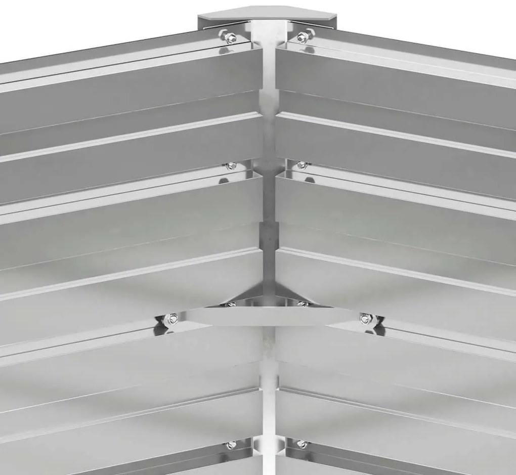 barna horganyzott acél kerti magaságyás 129 x 129 x 77 cm