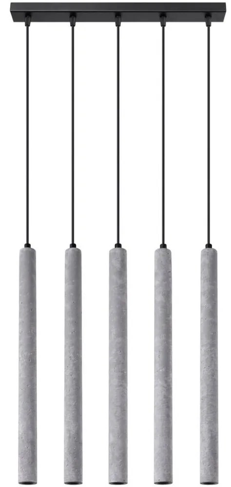 Sollux SL.1274 - Csillár zsinóron PASTELO 5xG9/8W/230V beton