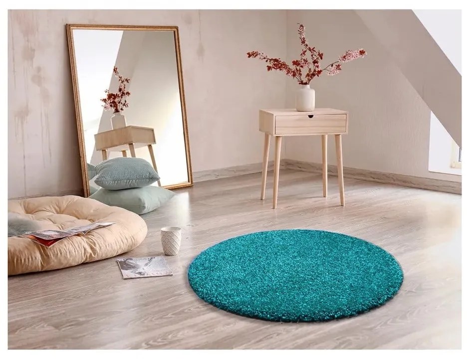 Aqua Liso kék szőnyeg, ø 100 cm - Universal