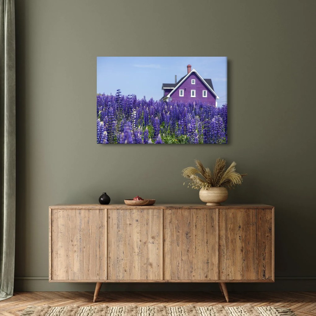 Levandula mező képe (90x60 cm)