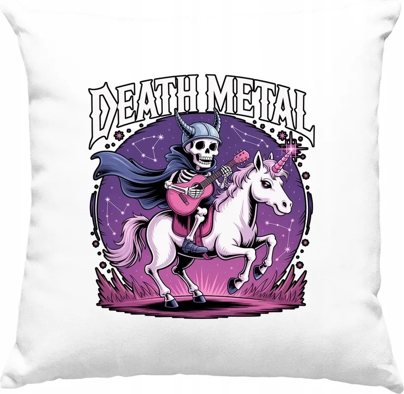 Unikornis párna death metal rock 2 fehér