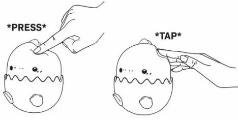 LED RGBW Dimmelhető gyermek érintős lámpa BABY DINO LED/0,75W/5V 1200mAh kék