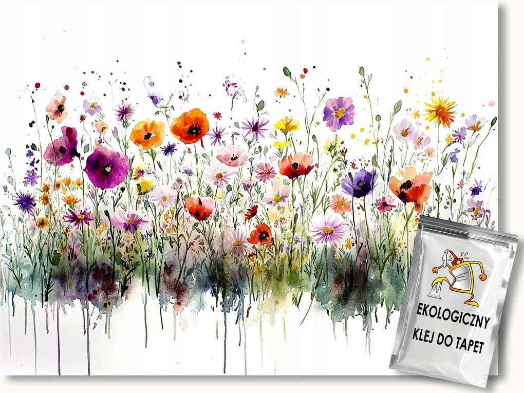 Fotótapéta Flizelina Tavasz Nyár Kert Rét Színes Virágok 416x254 ragasztó