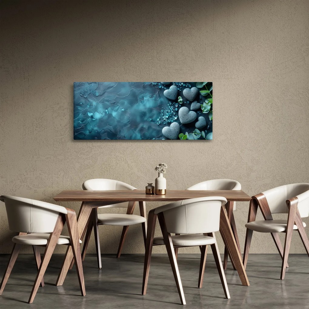 Kép - Szív alakú kövek (120x50 cm)