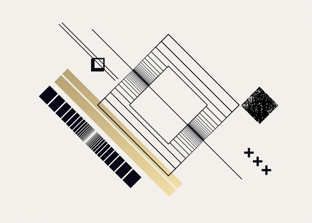 Üveg kép - Geometriai formák N⁰6 (70x50 cm)