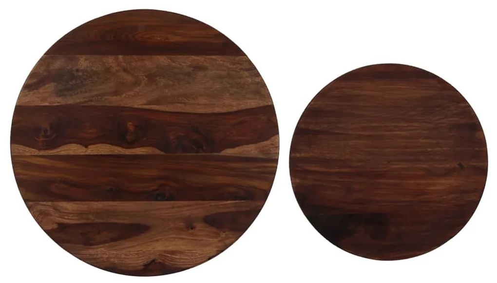 2 db tömör kelet-indiai rózsafa dohányzóasztal 60 x 35 cm