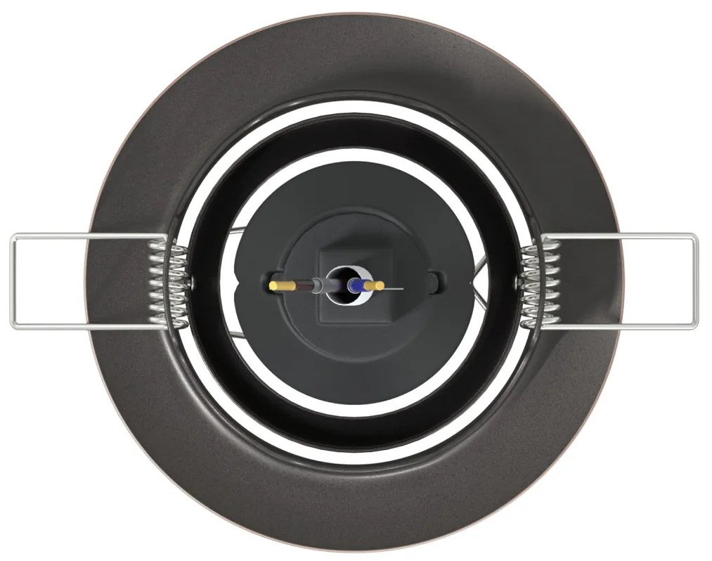 Beépített Spotlámpák 12 db Kerek GU10 Réz Ø90 mm Acél