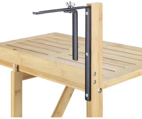 WENKO 69806800 - WAIKIKI asztal 64x65 cm fehér/barna