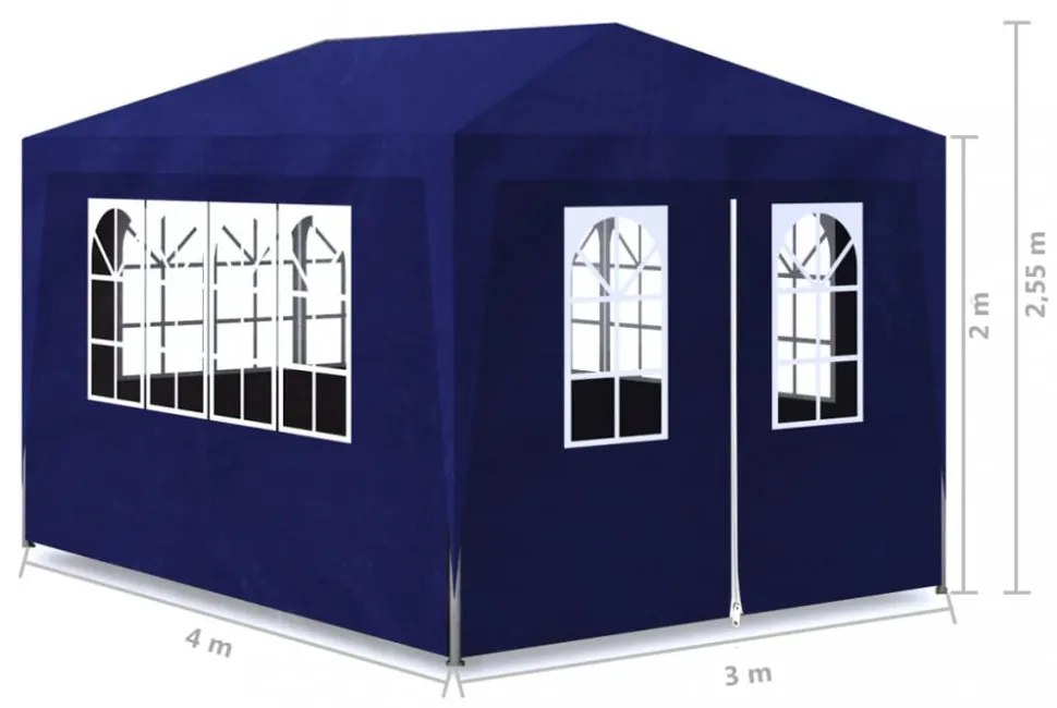 kék partisátor 3 x 4 m