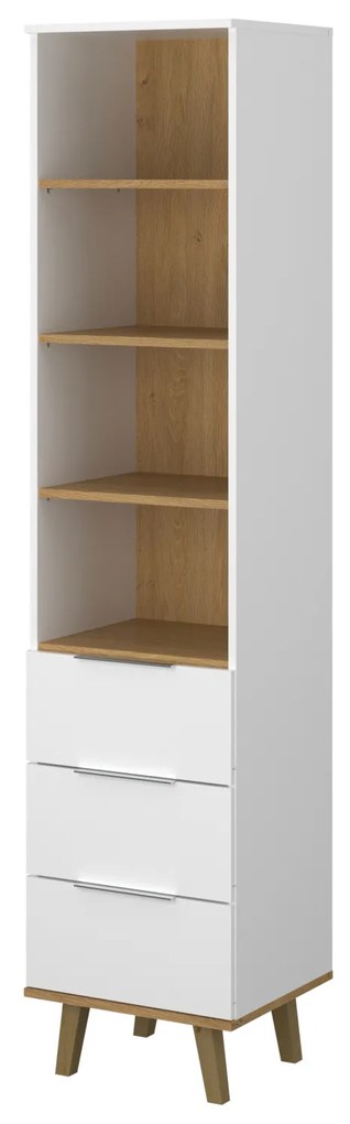 Regál Nickole 3S (fehér + kőtölgy). 1053087