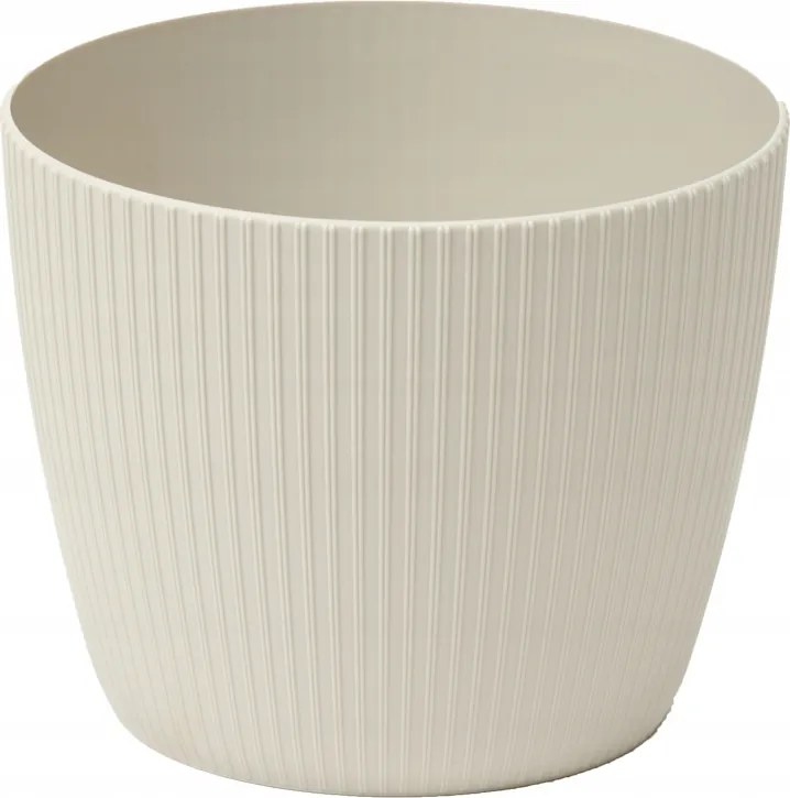 Virágtartó 11x8,4 cm dekoratív pamut műanyag fedő bézs