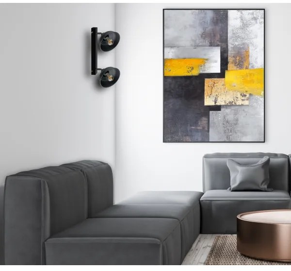 Spotlámpa FAUN 2xE27/60W/230V fekete