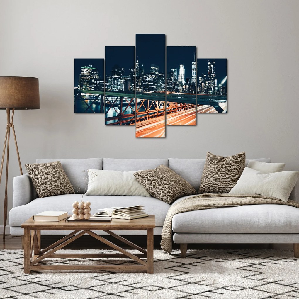Egy éjszakai város képe (150x105 cm)