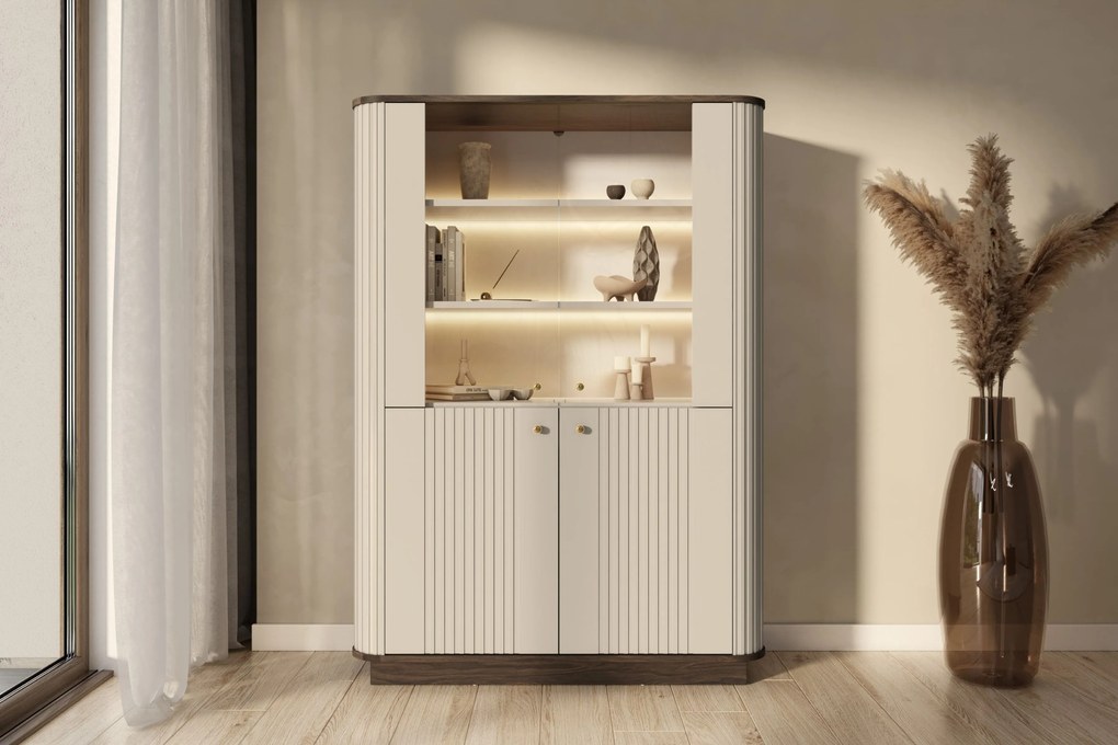 Vesper vitrin - kasmír / dió / arany fogantyúk