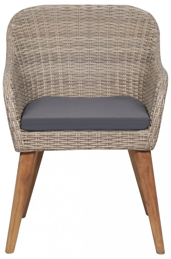 vidaXL 9 részes barna kültéri polyrattan étkezőgarnitúra