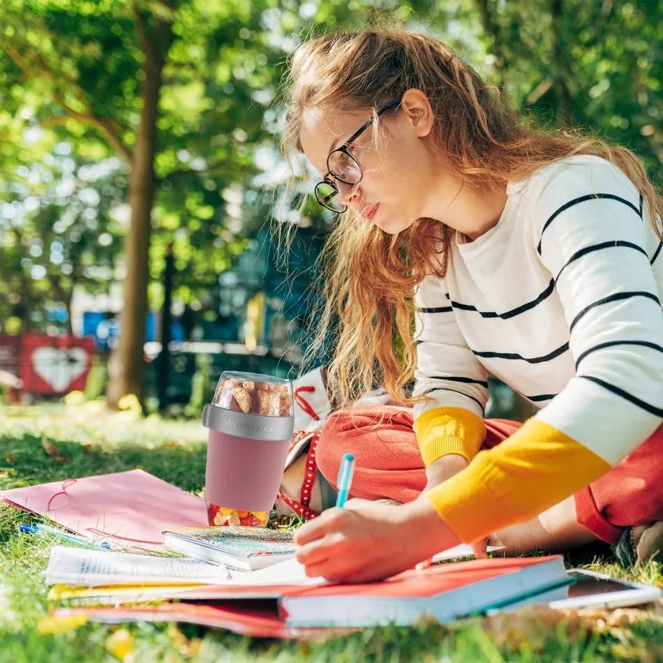 Westmark háromrészes ételtartó edény, 1150 ml, rózsaszín, L