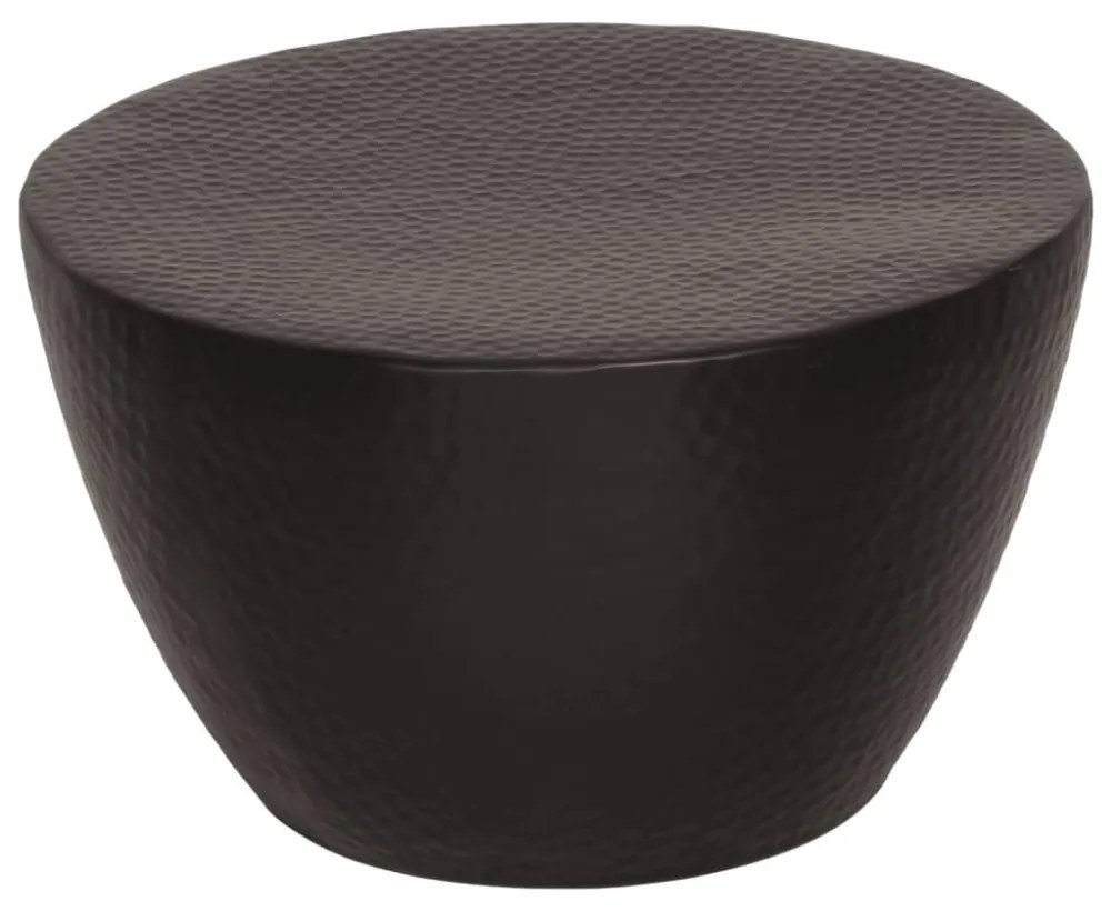fekete kalapált alumínium dohányzóasztal Ø 50 x 30 cm