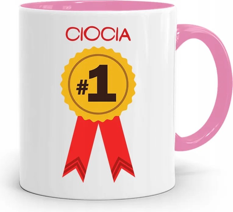 Rózsaszín Bögre Nagynéninek Ajándék Első Számú! fényképes nyomattal