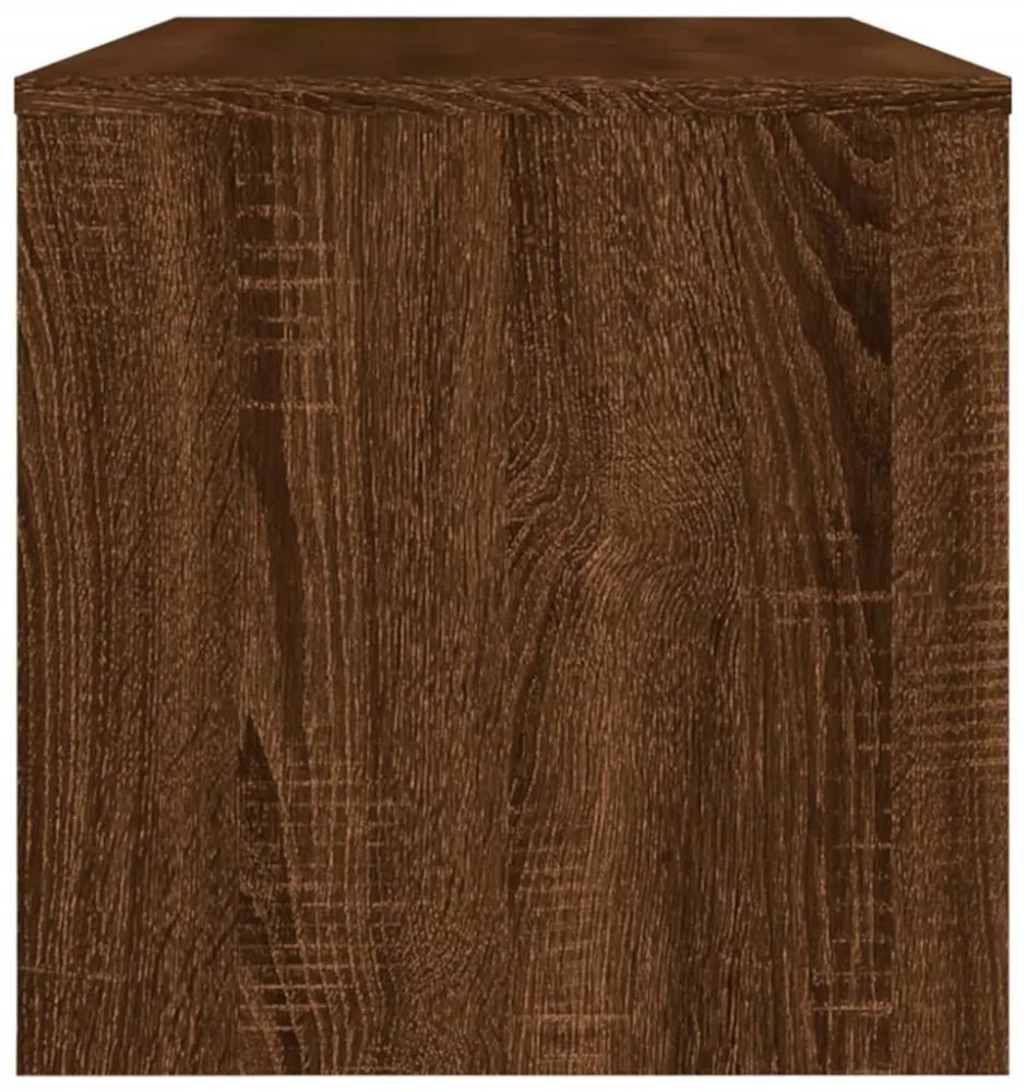 barna tölgyszínű szerelt fa TV-szekrény 120 x 34 x 37 cm