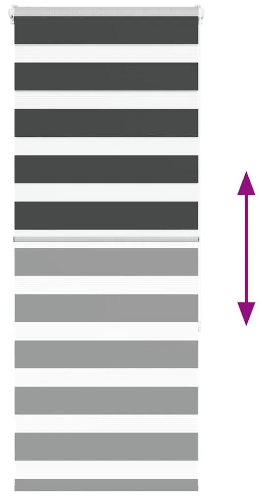 zebrafüggönnyel fekete szövetszélesség 60,9 cm poliészter