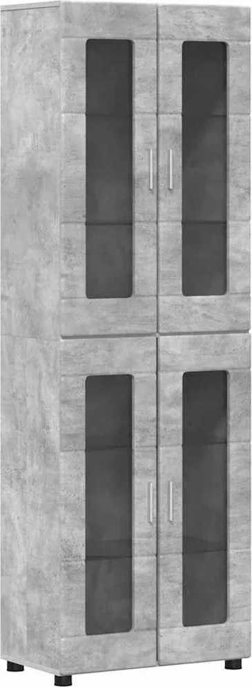 vidaXL Magasfiú polcokkal FLORIN Beton Szürke 60 x 35 x 182 cm Faanyag