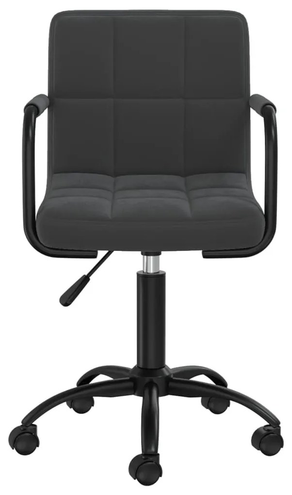 Fekete bársony forgó irodaszék