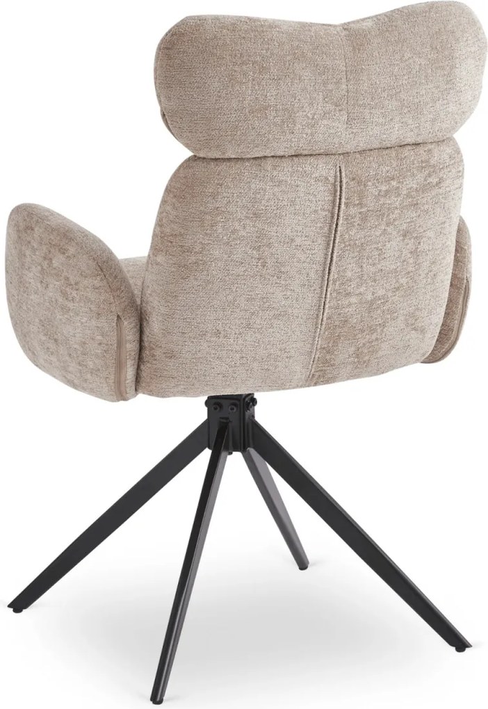 Forgószék bézs színben, bouclé kárpittal ALVARO