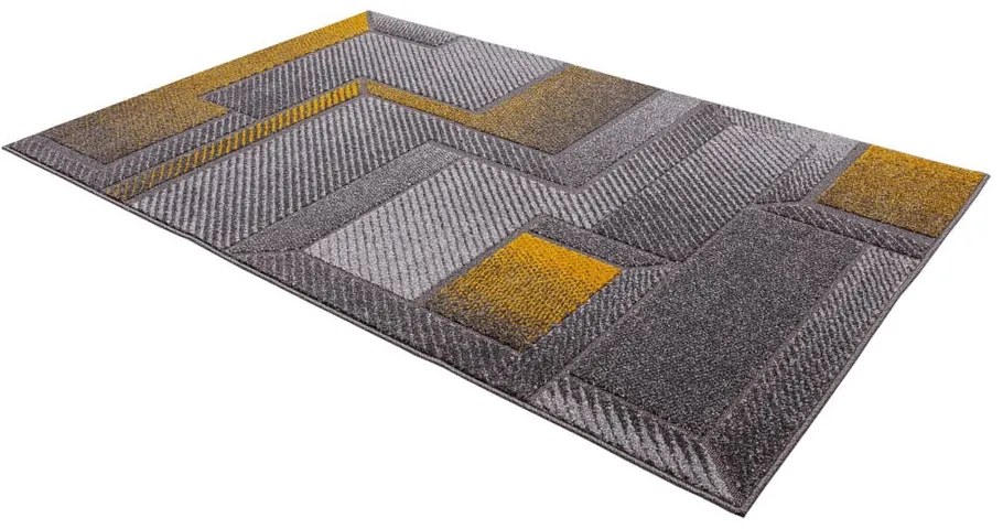 Okkersárga-szürke szőnyeg 133x190 cm Meteo – FD