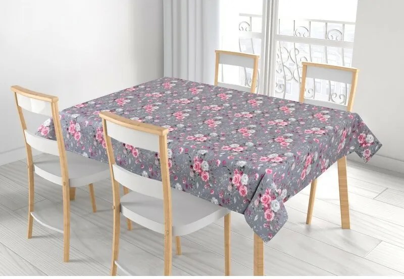 Bellatex Adéla Virág abrosz rózsaszín rózsa, 120 x 140 cm, 120 x 140 cm