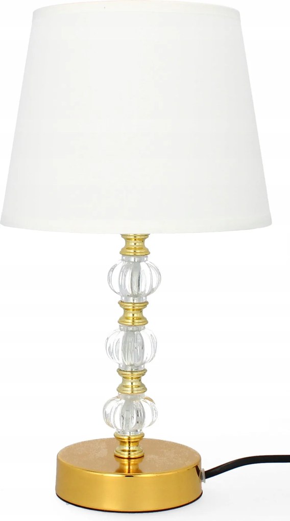 Asztali lámpa dekoráció glamour kerámia lámpabúra arany fehér lámpa