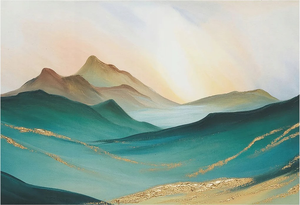 Tapéta Flizelin Falfestmény Prémium Csendes táj 152x104 Ragasztó