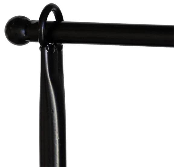 Asztalra szerelhető állítható dekorációs állvány, fekete, 117-211 cm