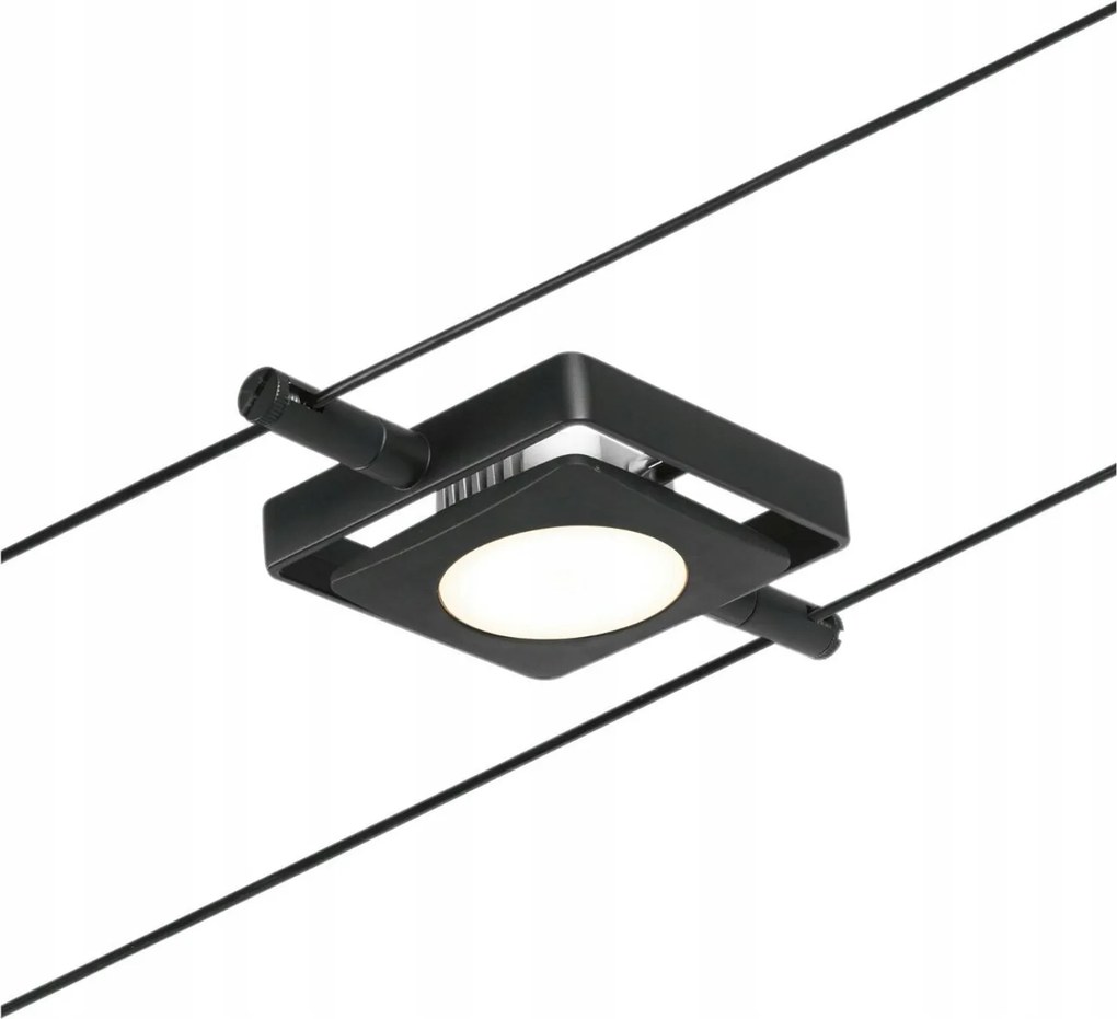 Paulmann Led spotlámpa kötéllel MacLED 4.5W 3000K matt fekete/króm 12V