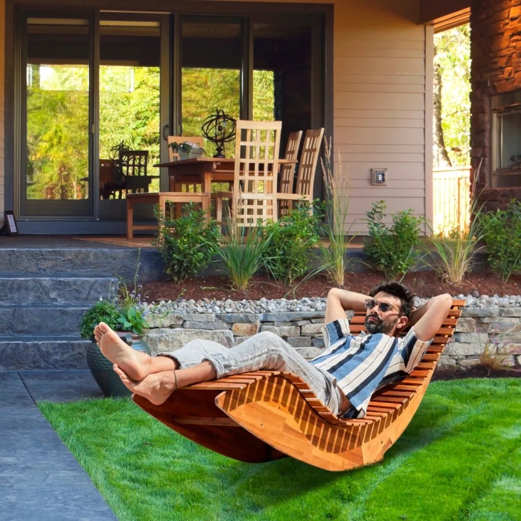 BALI függő nyugágy, 155x60x93cm, természetes barna Casaria