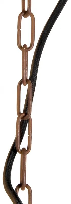 Ipari függőlámpa rozsdabarna aranyszínű belsővel - Engine